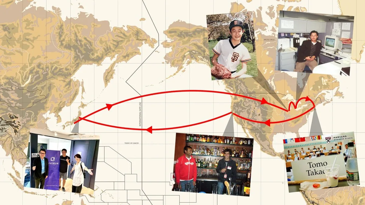 Tomo Takada cross-border career map